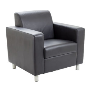 Iceberg Armchair Leather – Black