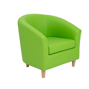 Tub Armchair With Wooden Feet