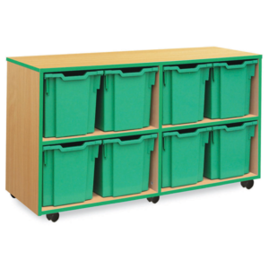 Coloured Edge 8 Tray Jumbo Storage Unit