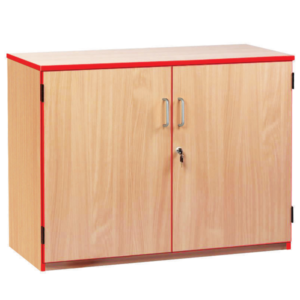 Coloured Edge Low Storage Cupboard