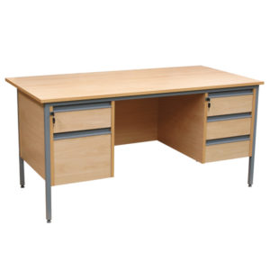 Double Teachers Pedestal Desk