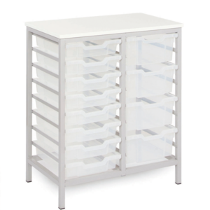 Static Mobile 16 Tray Storage Unit