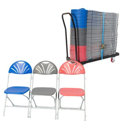 40 Fan Back Chairs & Trolley