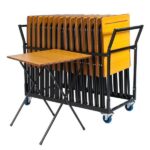 24 premium Folding Exam Desks and Trolley package