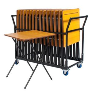 24 premium Folding Exam Desks and Trolley package