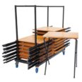 40 premium folding exam desks and trolley package