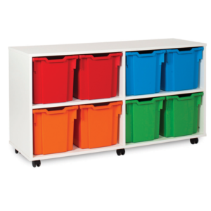 White storage 8 Jumbo tray unit