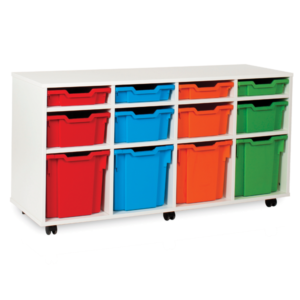 White Storage Variety 12 Tray Unit