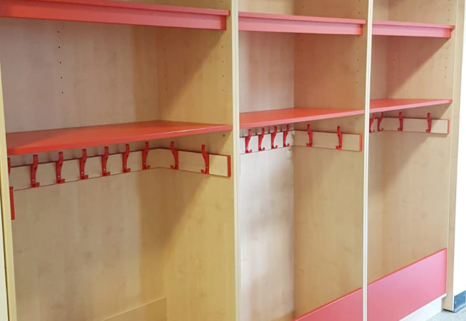 Guilden Sutton primary bespoke storage cupboards