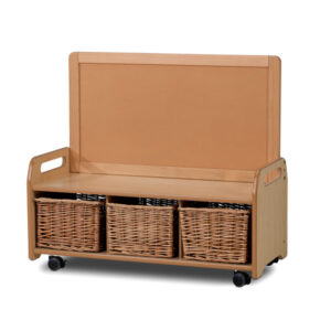 Low Display Storage Unit With Castors & baskets