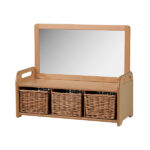 Low Mirror Storage Unit Without Castors & baskets