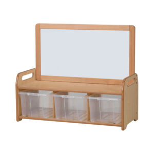 Low Magnetic Storage Unit Without Castors & 3 clear tubs