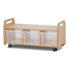 Mobile Low Level Unit with Clear Tubs