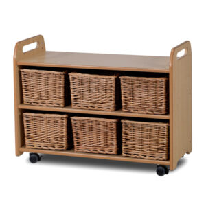 Storage Mobile Unit with Display/Mirror Back Baskets