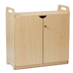 Lockable Storage Cupboard with Display/Mirror Back