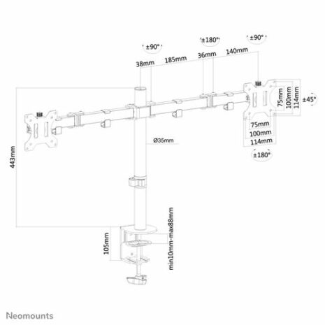 Neomounts-FPMA-D550DBLACK_linedrawing