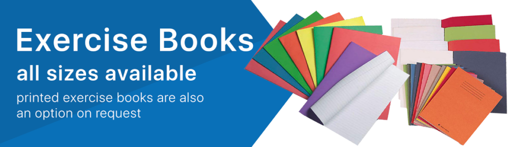 exercise books, printed books also available