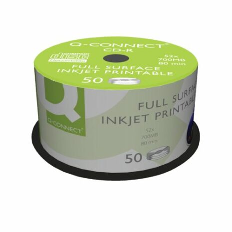 Qconnect Inkjet Printable Cdr Spind Pk50