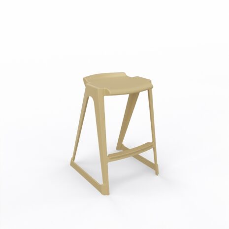 en one stool H685 Low Back - Oatmeal - Angle