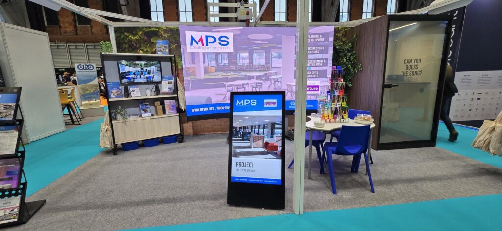MPS Stand dressed and ready to start the event
